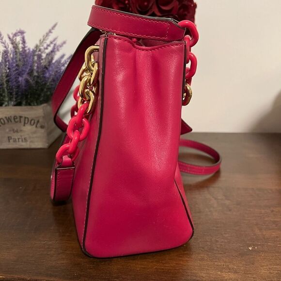 Michael Kors Pink Cynthia Leather Convertible Satchel - Picture 3 of 9